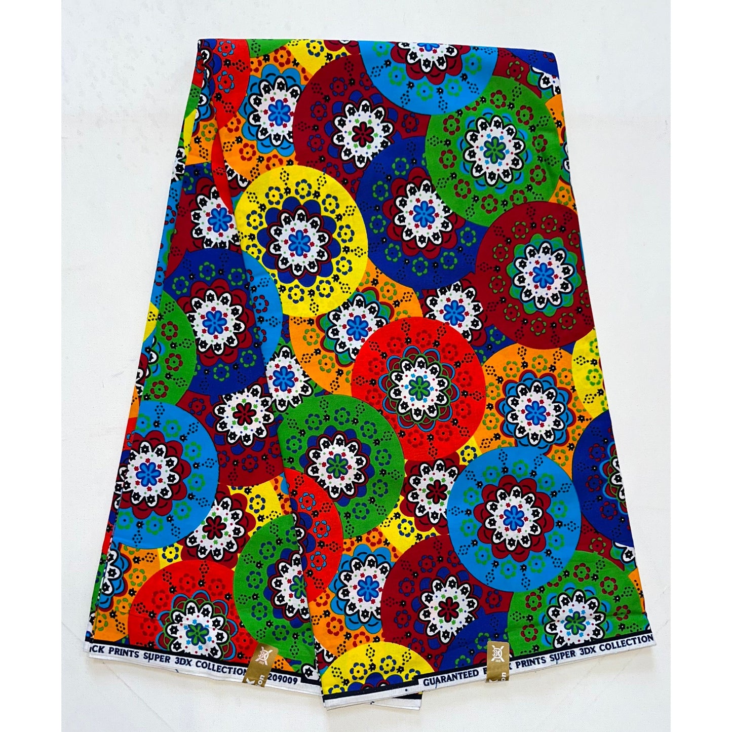 African Print Fabric/ Ankara - Multicolored 'If Happy Was A Fabric' Design, YARD or WHOLESALE
