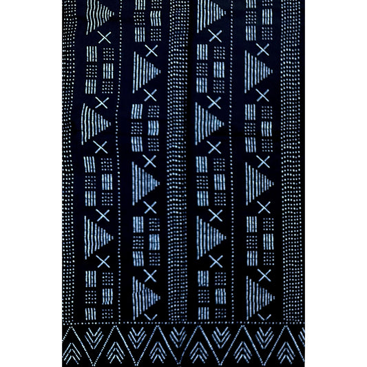 African Print Fabric/ Ankara - Black, Indigo “Dogon Sparkle', Yard or Wholesale