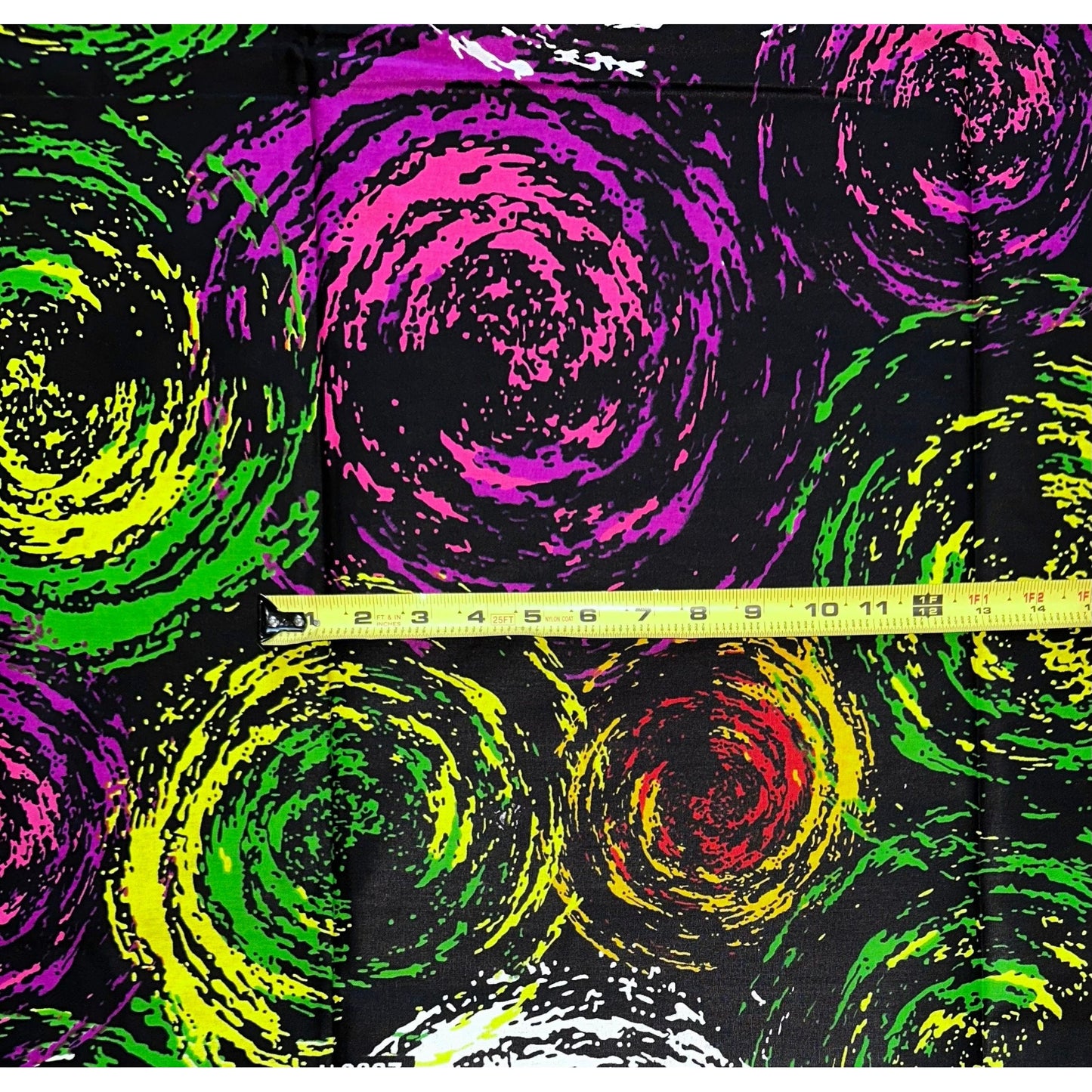 African Print Fabric/ Ankara - Purple, Green, Black, Yellow, Red, White 'Forces of Nature' Design, YARD or WHOLESALE