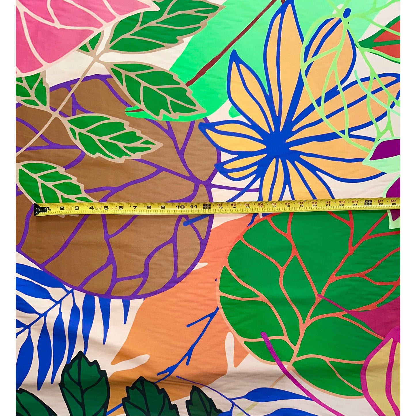 African Print, Stretch Cotton Satin Fabric- Beige, Green, Brown, Pink, Purple, Orange, Blue "Kalua", Per Yard