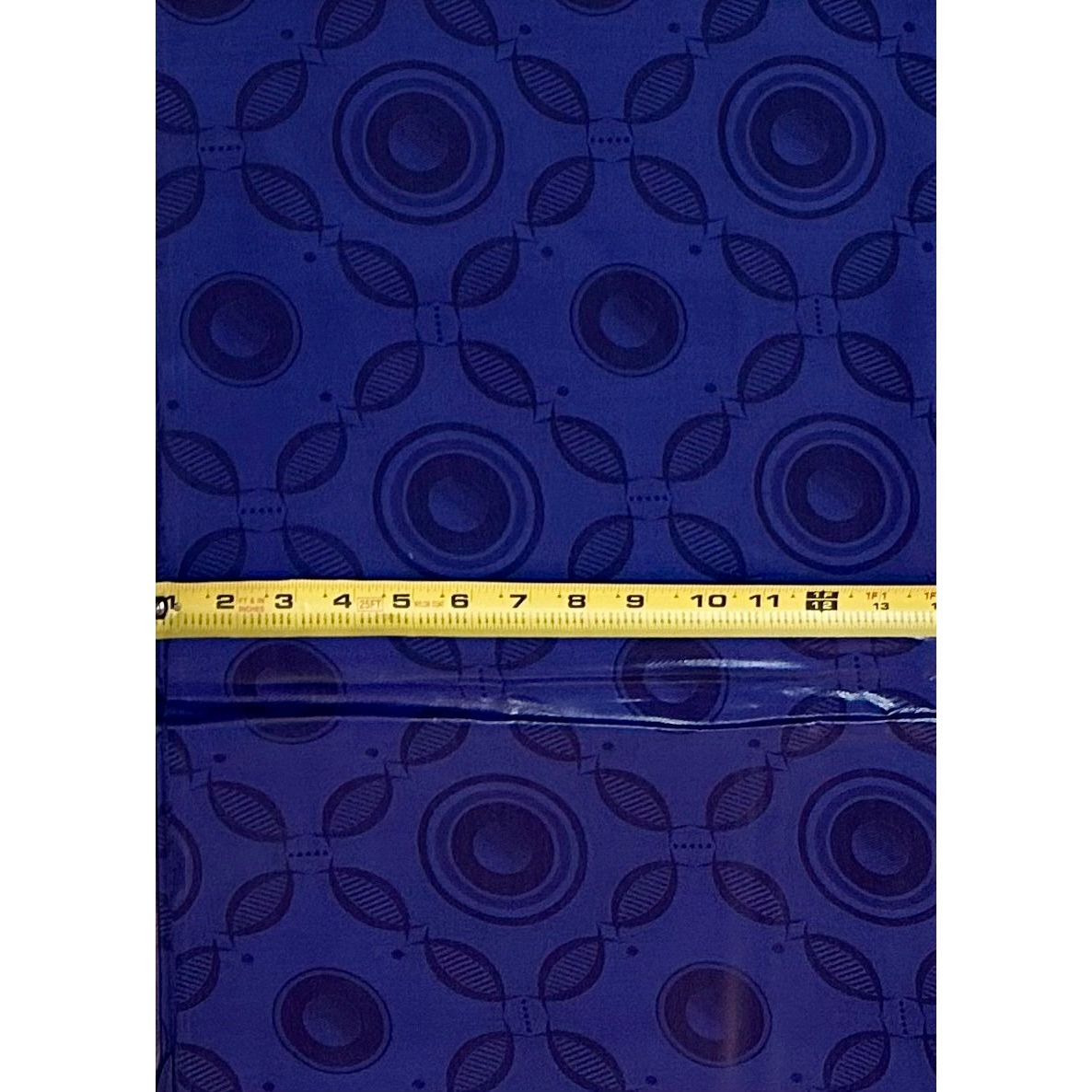 African Bazin (Brocade) Fabric - Blue, "Kanzi" Per Yard