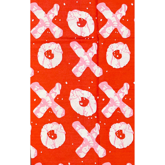 African Print Fabric/ Ankara - Red, Pink 'Kiss & Kulture', Per Yard or Wholesale