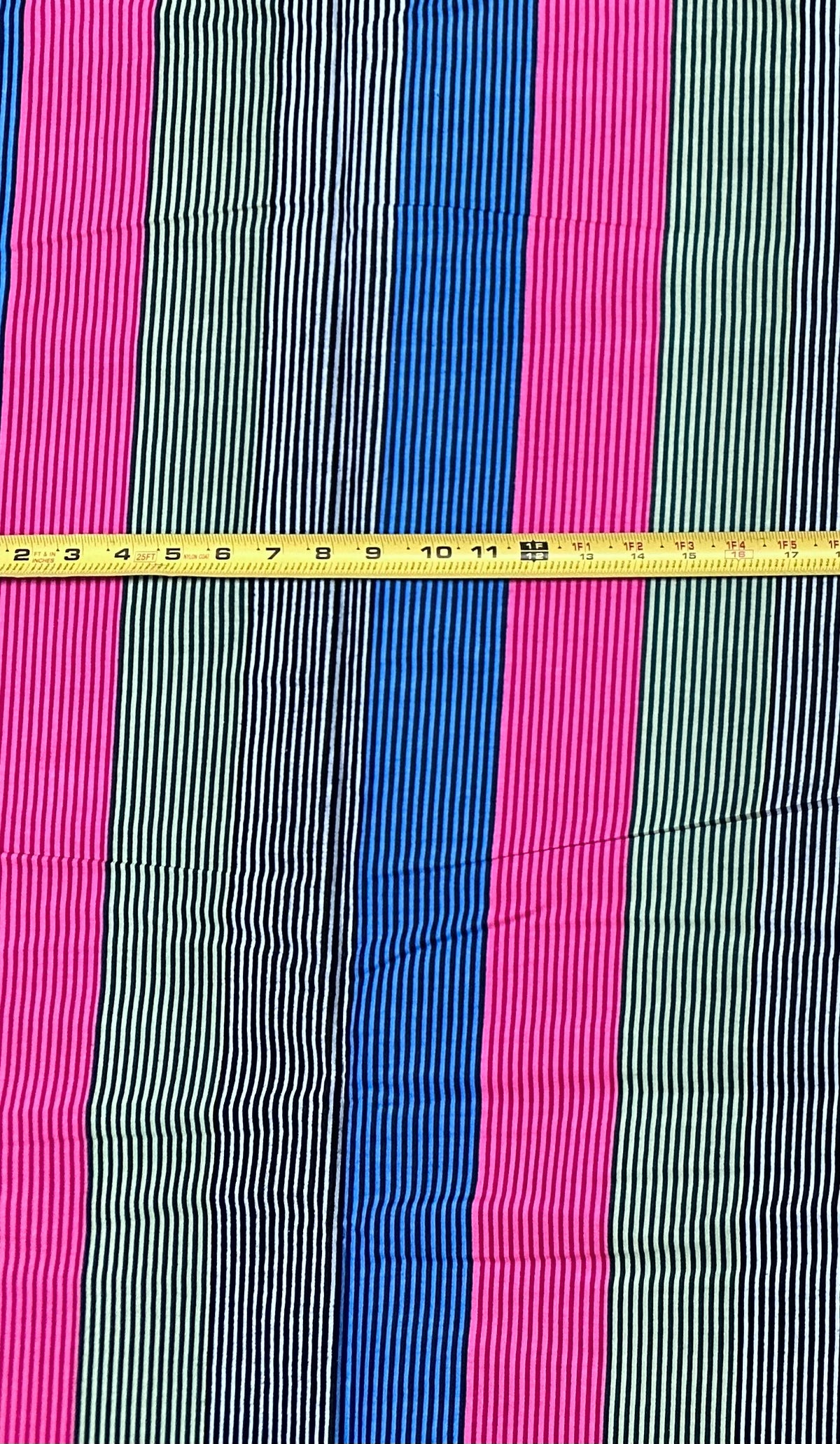 African Print Fabric/ Ankara - Pink, Green, Blue 'Good Company', YARD or WHOLESALE