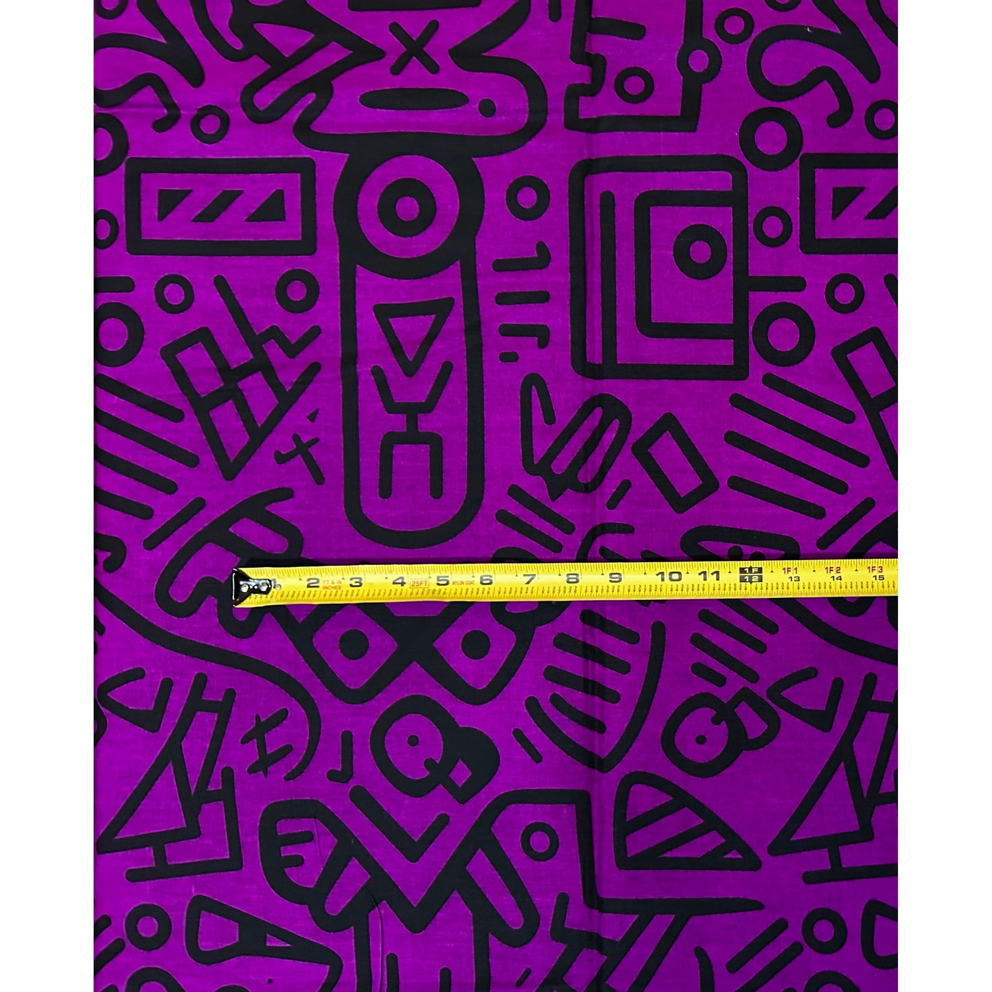 African Print Fabric/ Ankara - Purple, Black 'Kpakpam', YARD or WHOLESALE