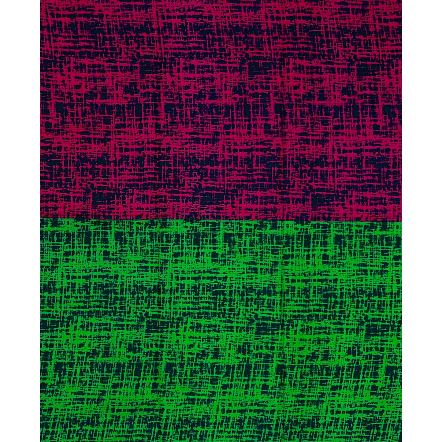 African Print Fabric/ Ankara - Fuchsia, Green, Black 'Scatter Line' Design, YARD or WHOLESALE