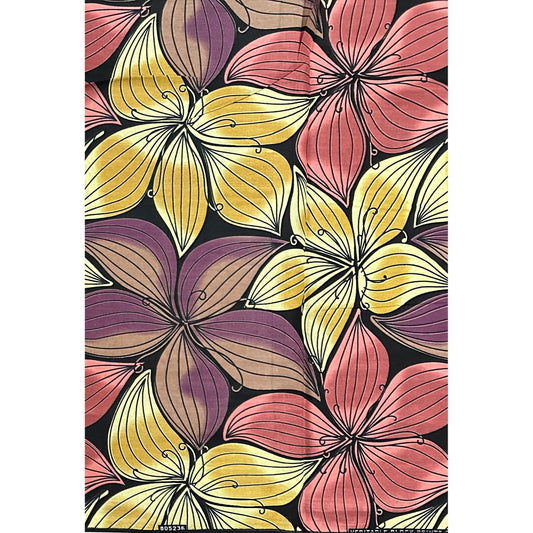 African Print Fabric/Ankara - Purple, Pink, Beige 'Sweet Magnolia', YARD or WHOLESALE