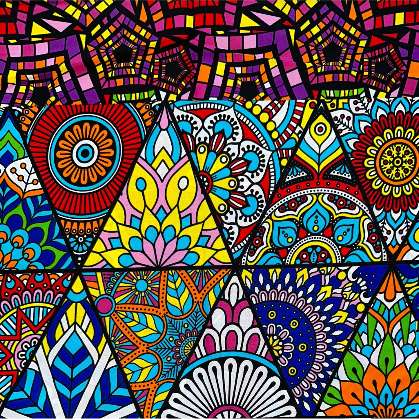 African Print Fabric/Ankara - Multicolored 'Mélange' Design, YARD or WHOLESALE
