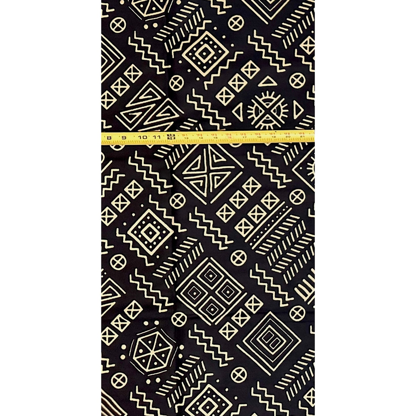 African Print Fabric/ Ankara - Black, Beige 'Love Letters & Palm Wine’, YARD or WHOLESALE