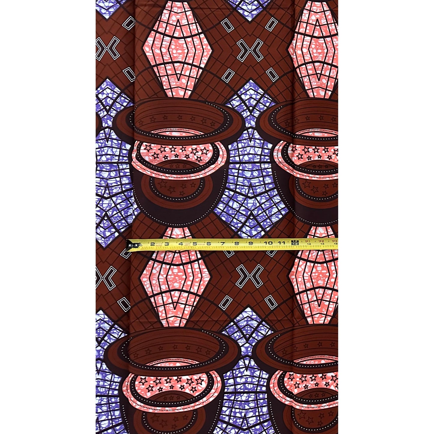 African Print Fabric/ Ankara - Purple, Pink, Brown “Crossroads of Mali', YARD or WHOLESALE