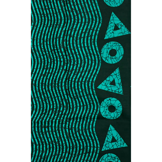 African Print Fabric/ Ankara - Shades of Green 'Odaan Rhythm', Per Yard or Wholesale