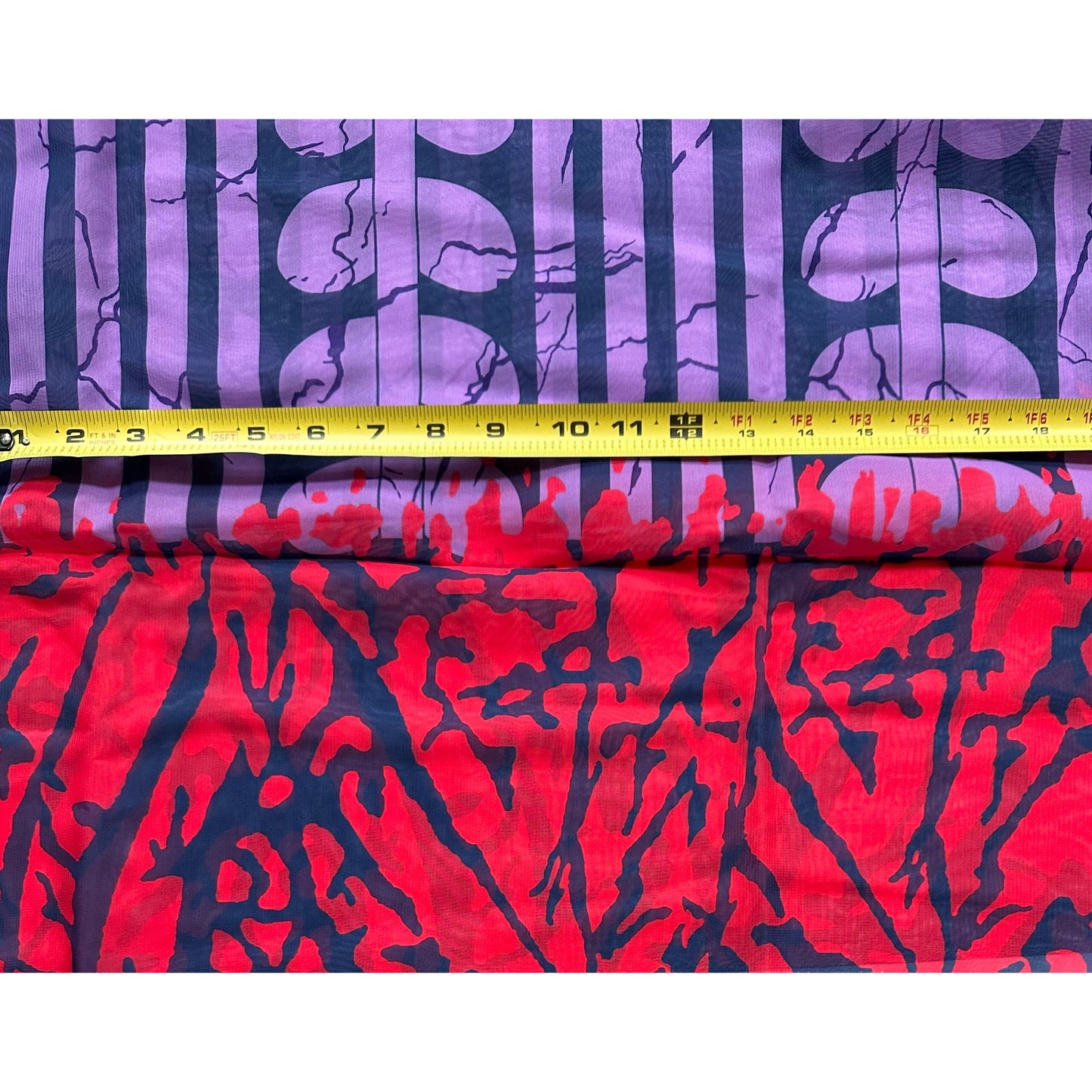 African Print, Chiffon Fabric - Purple, Blue, Red, Green "Malia", ~2 Yards