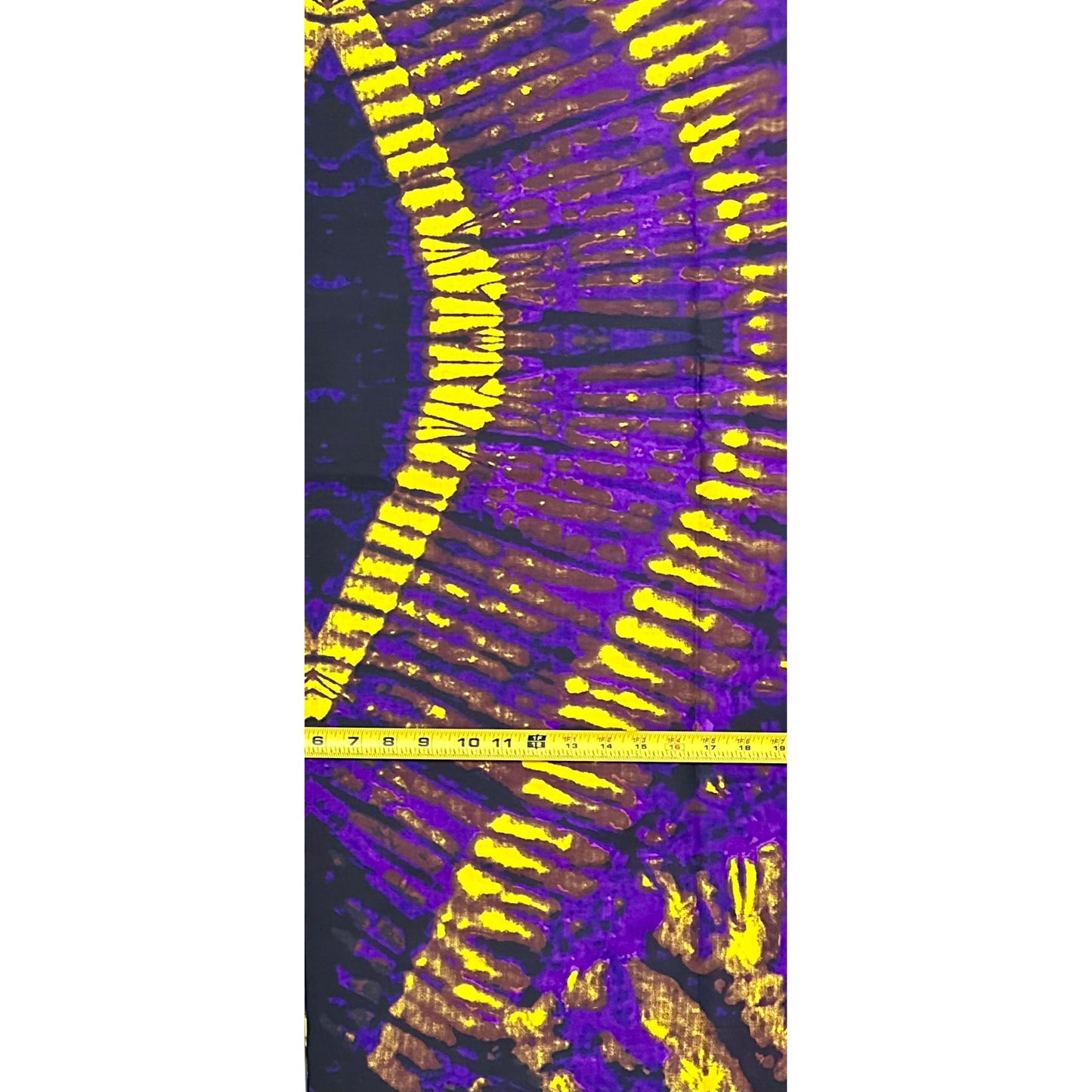 African Print Fabric/Ankara - Purple, Yellow, Black 'The Night Shift', YARD or WHOLESALE