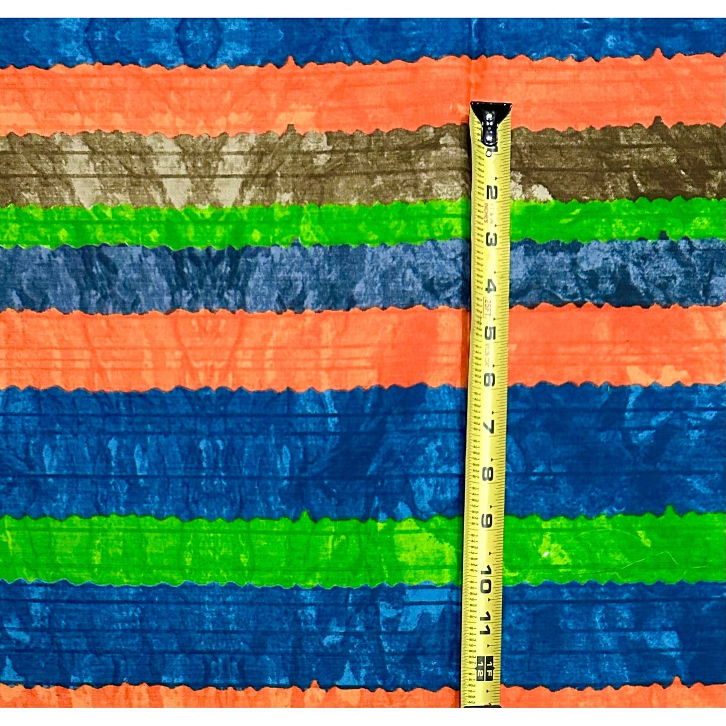African Print Fabric/ Ankara - Orange, Green, Blue, Brown 'Level Up' Design, YARD or WHOLESALE