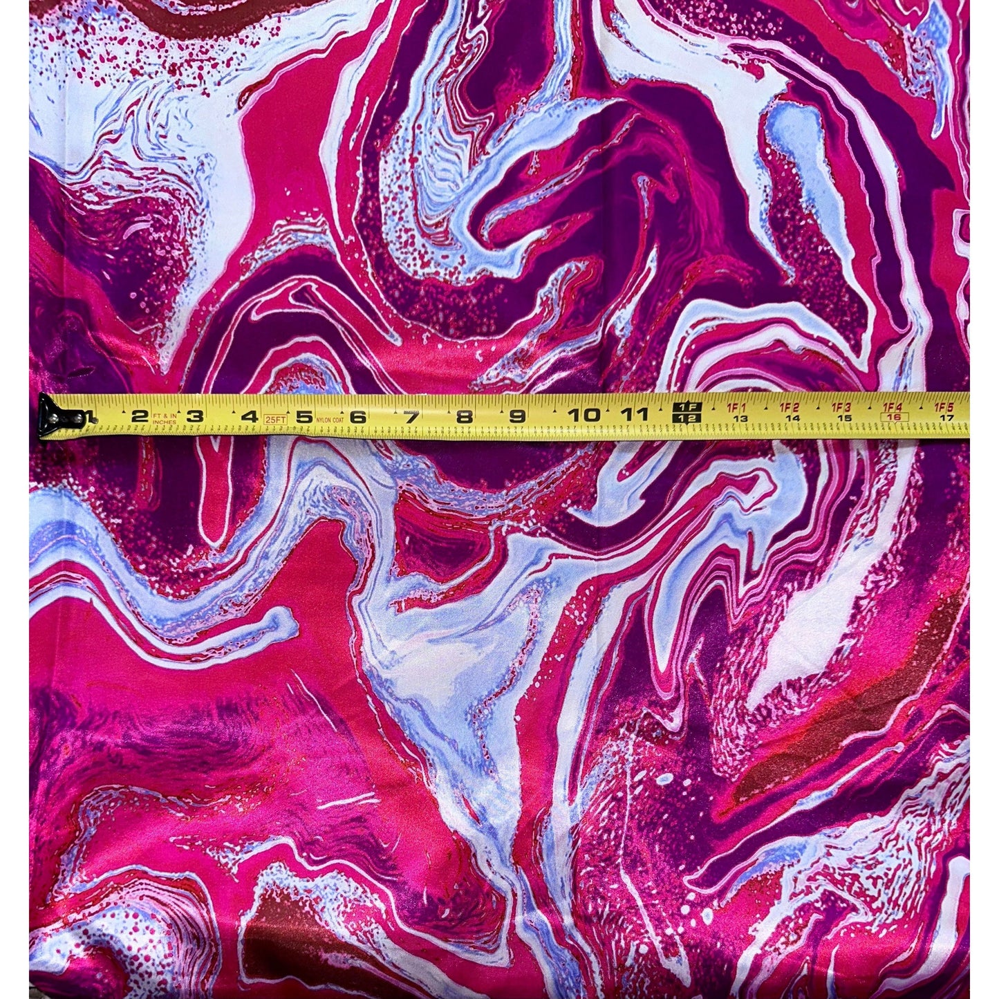 African Print, Satin Fabric - Purple, Dark Red, Pink, Blue "Wasi Whirl", Yard or Wholesale