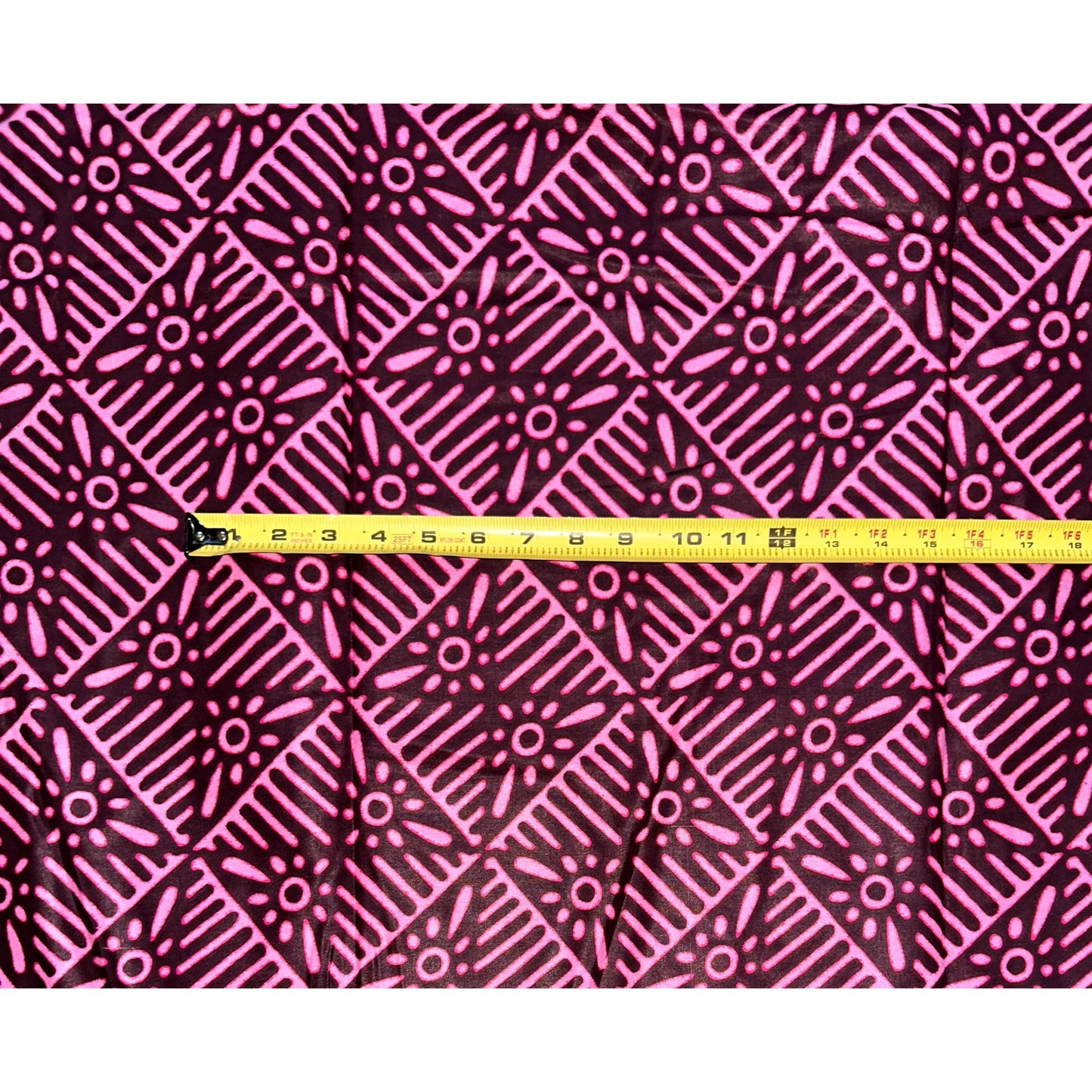 African Print Fabric/Ankara - Brown, Pink 'Kisat', YARD or WHOLESALE