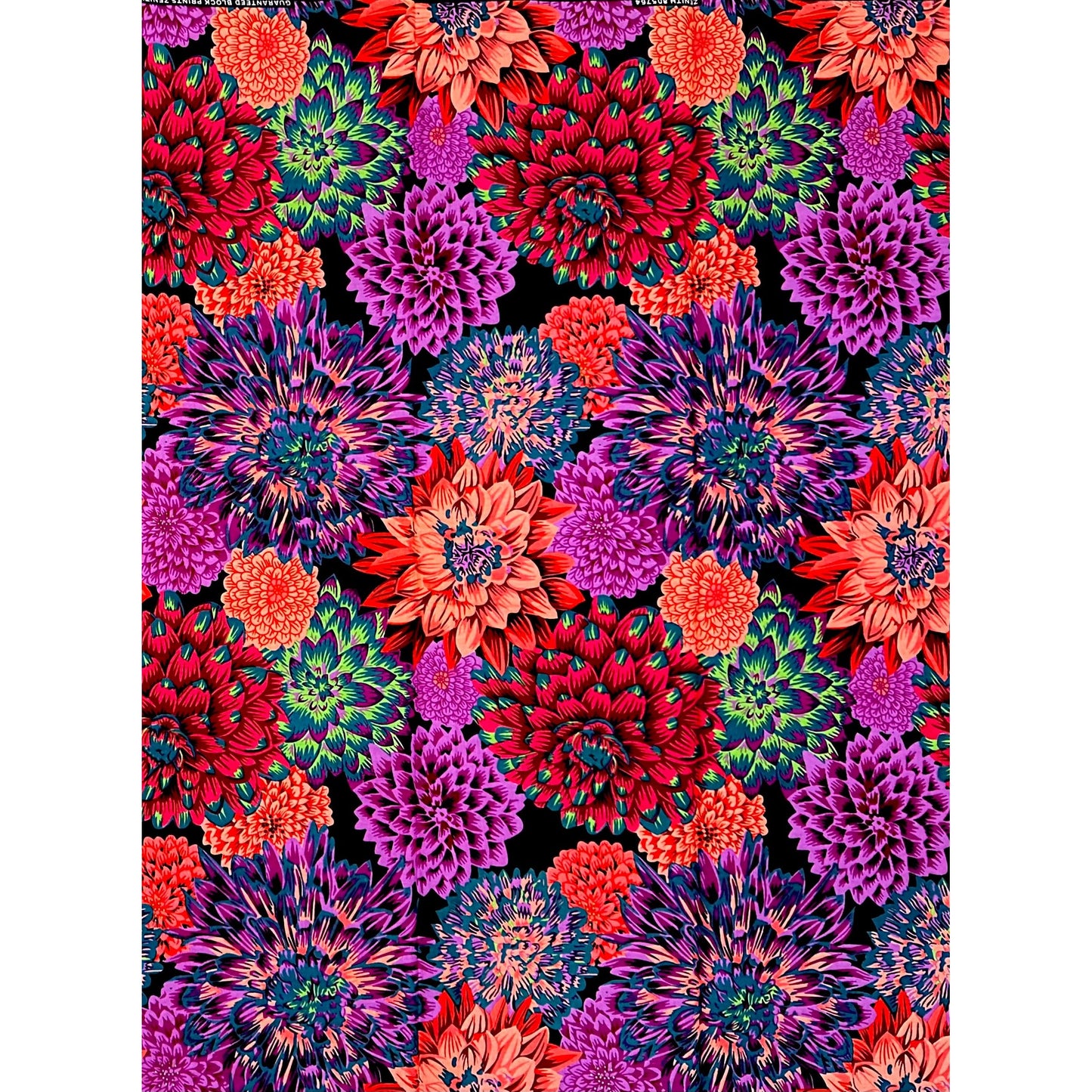 African Print Fabric/Ankara - Purple, Pink, Red, Teal 'Flowa Too Loud', YARD or WHOLESALE