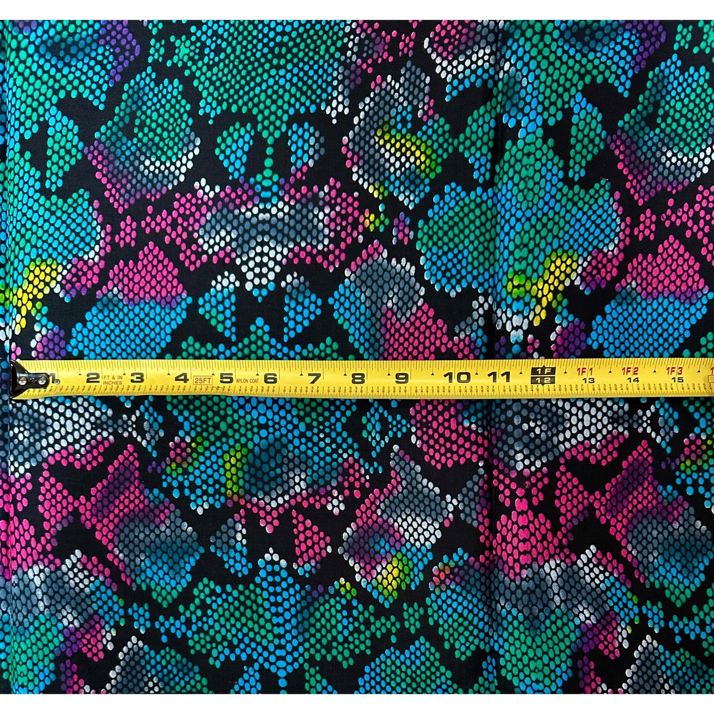 African Print Fabric/ Ankara - Blue, Green, Purple 'Electric Python' Design, Yard or Wholesale