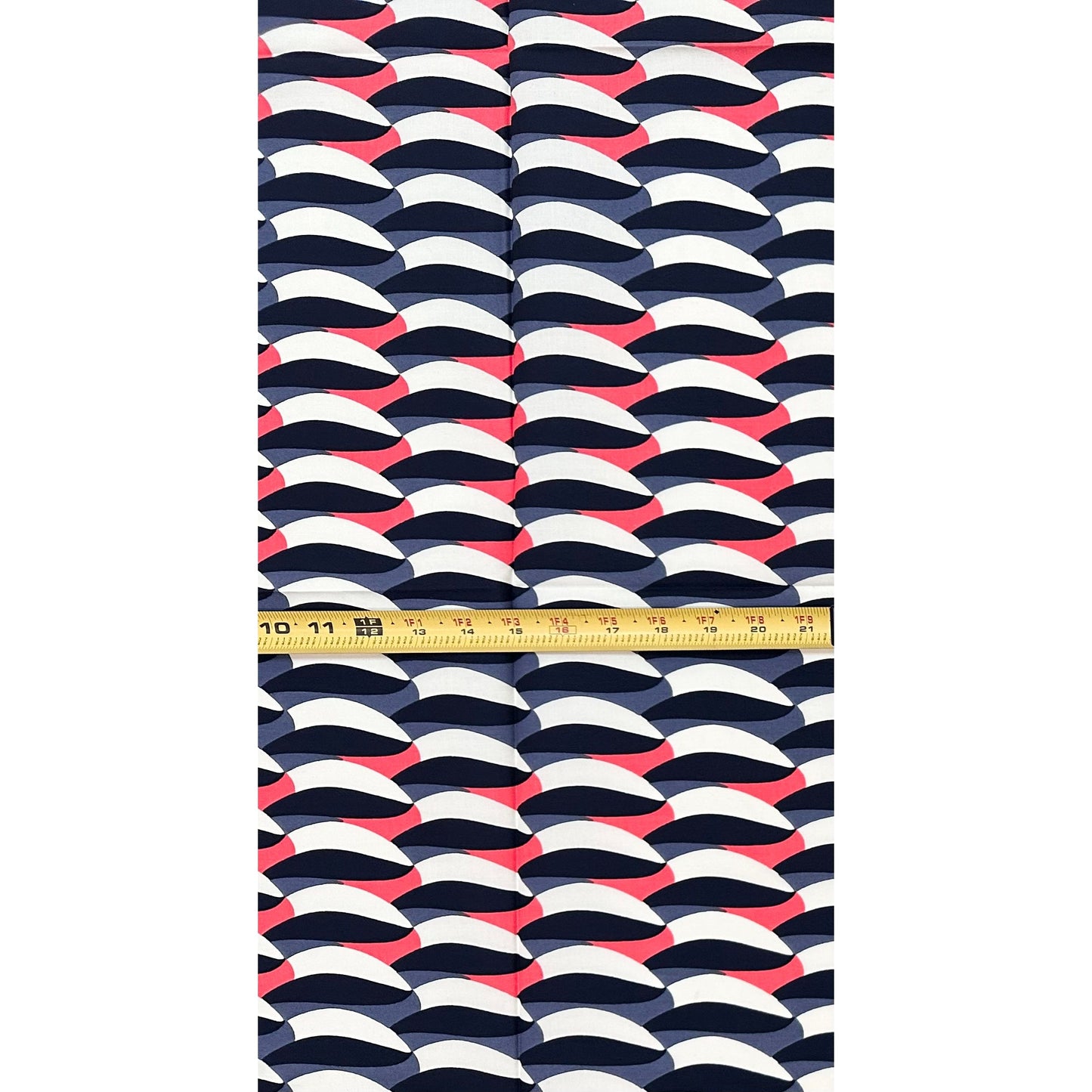 African Print Fabric/ Ankara - Pink, Gray, Black, Cream 'Crossing Calabar', 1 YARD