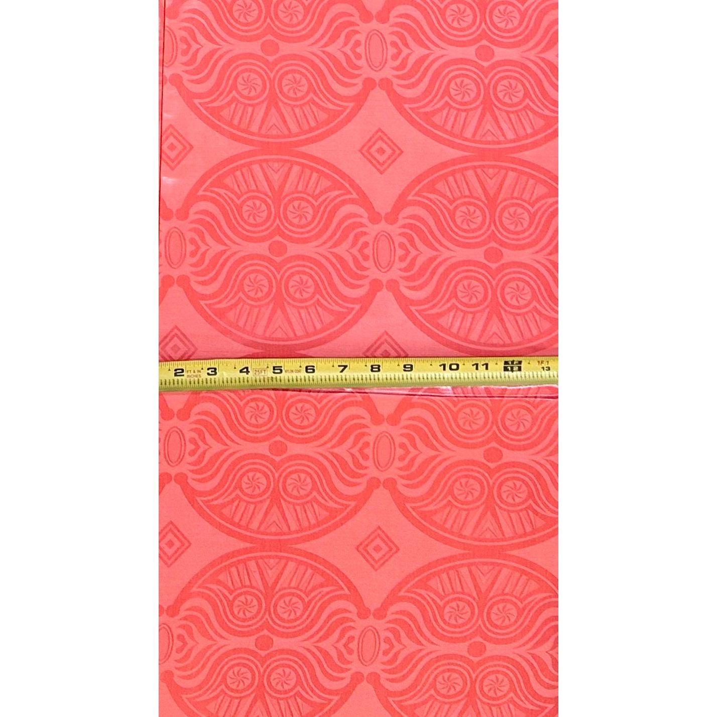 African Bazin (Brocade) Fabric - Pink, "Mapendo" Per Yard
