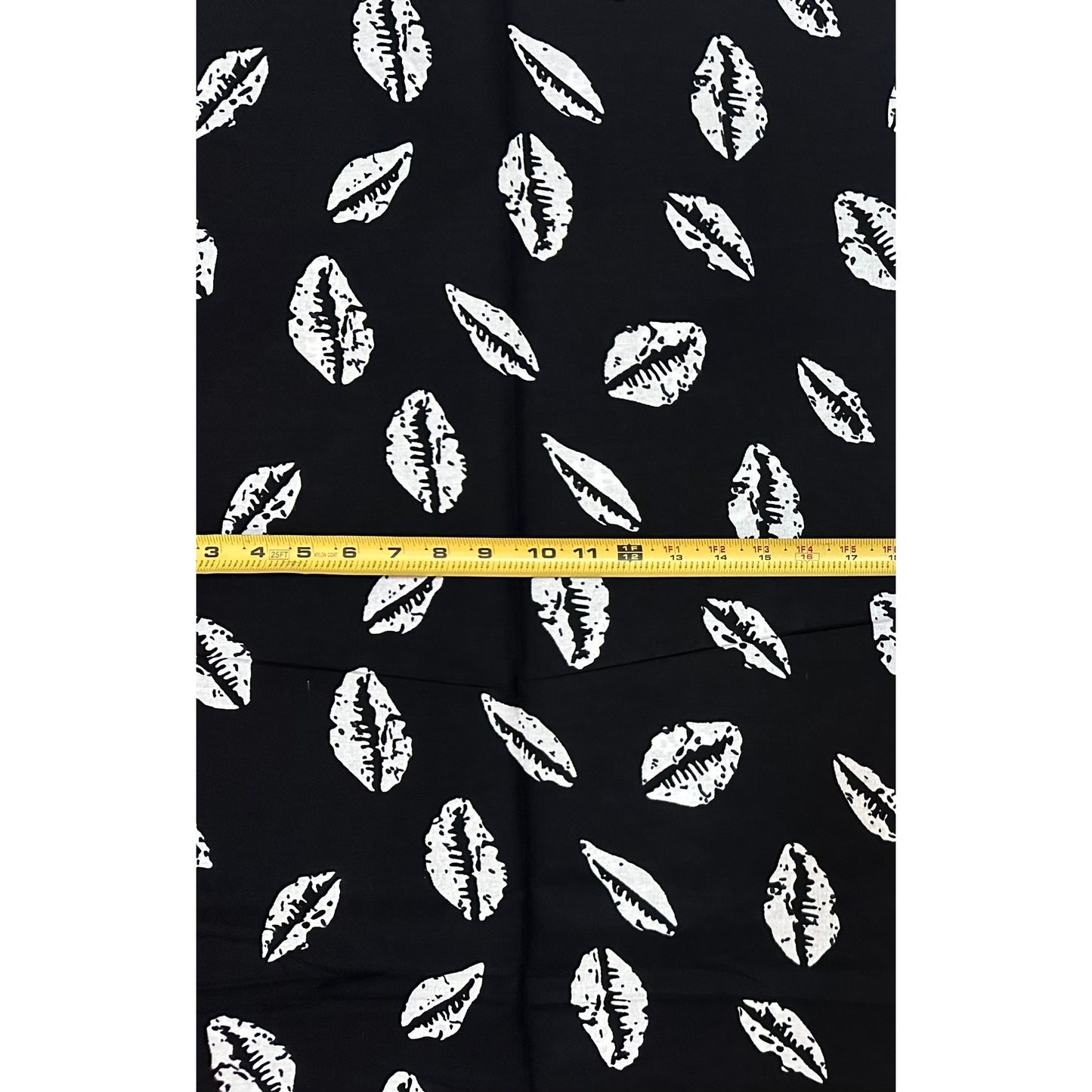 African Print Fabric/ Ankara - Black, White 'Worth Something' Design, YARD or WHOLESALE