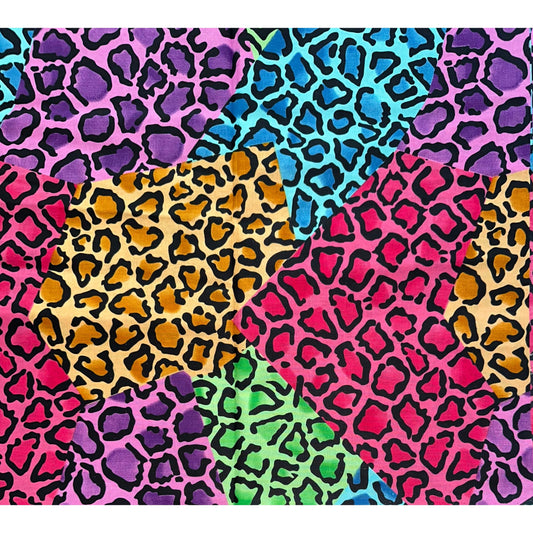 African Print Fabric/ Ankara - Multicolored 'Twana Kitty', YARD or WHOLESALE