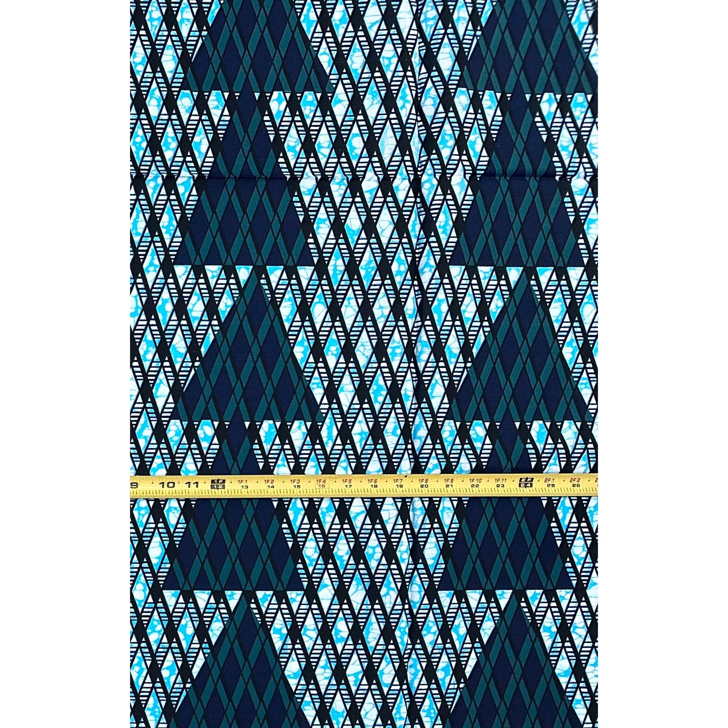 African Print Fabric/ Ankara - Blue, Teal ‘The Architect of Abeokuta', 1 Yard