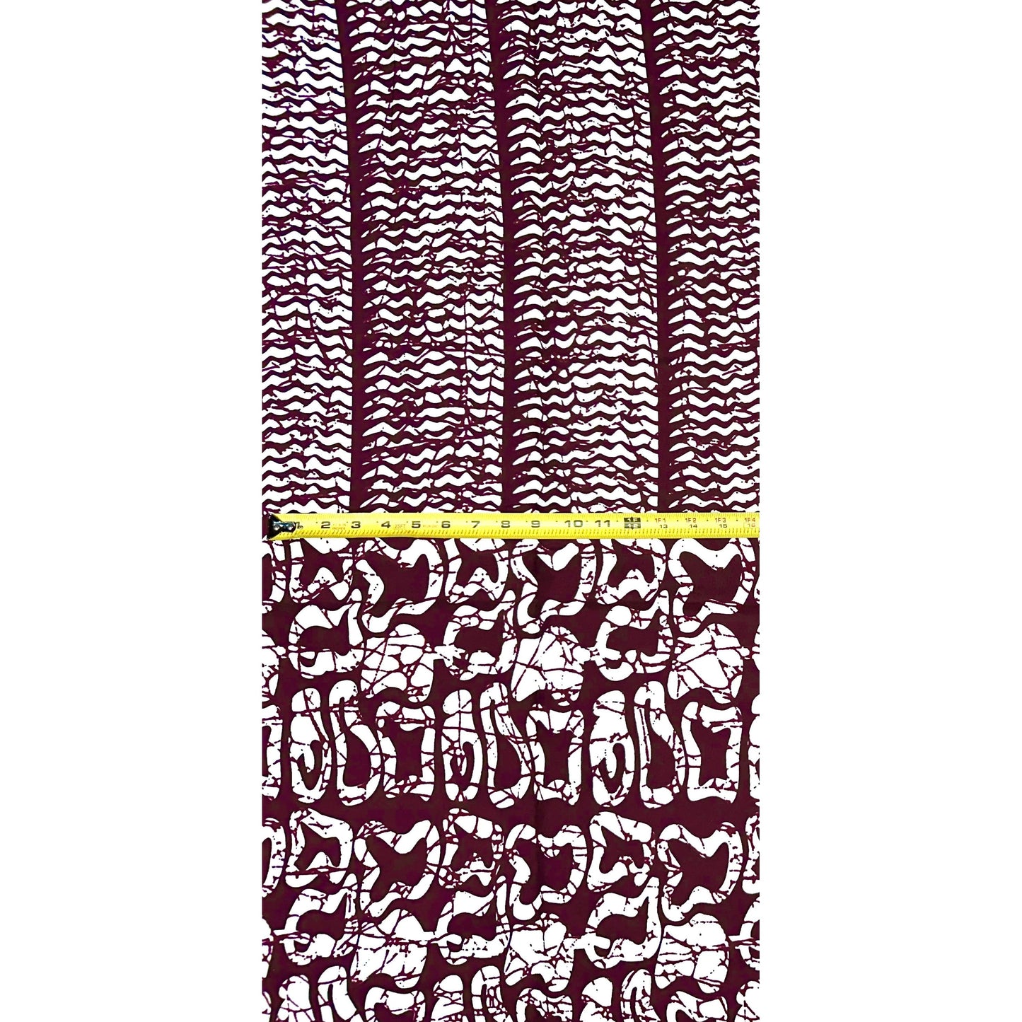 African Print Fabric/ Ankara - Brown, White "Soil & Soul", YARD or WHOLESALE