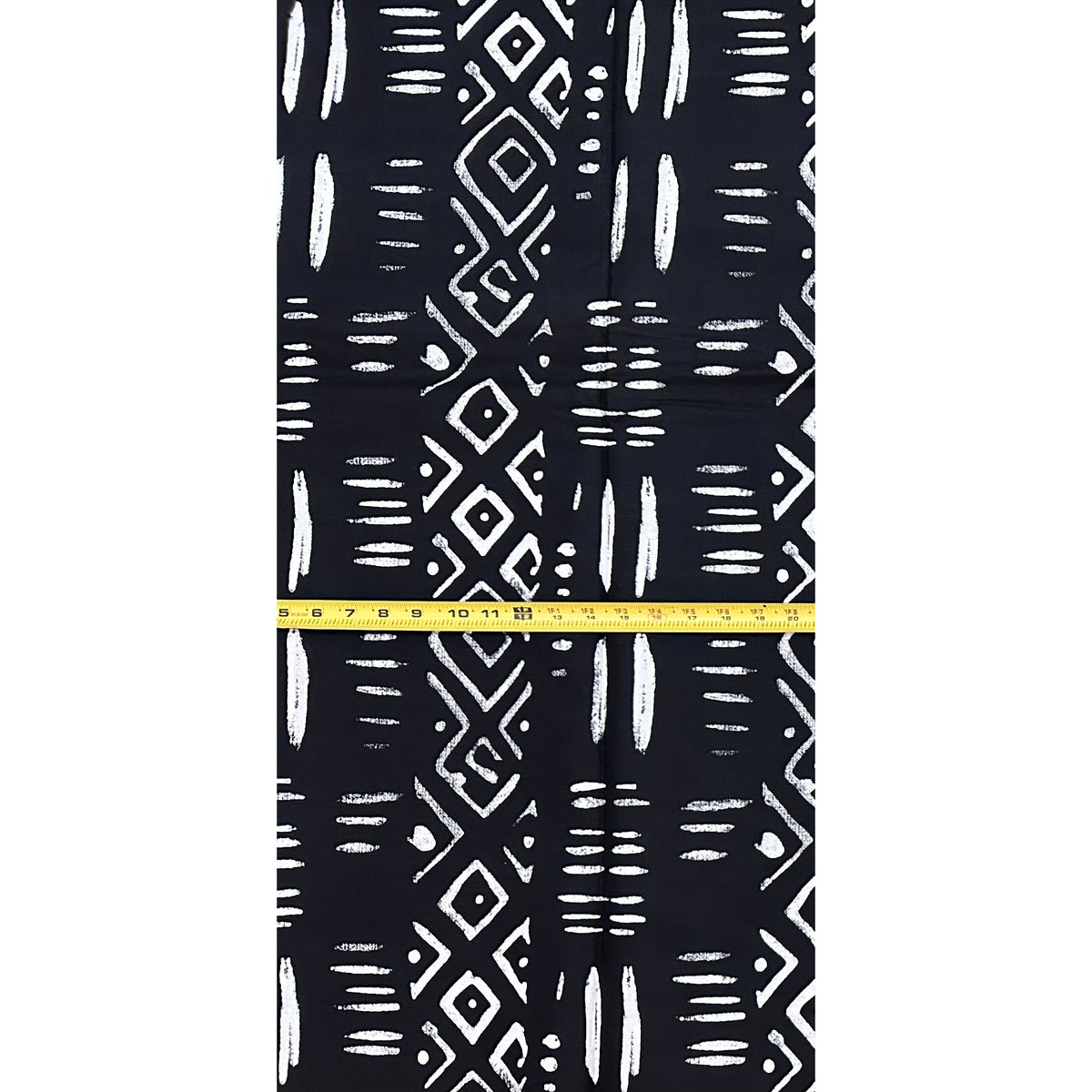 African Print Fabric/ Ankara - Black, White 'Leave A Mark' Design, YARD or WHOLESALE