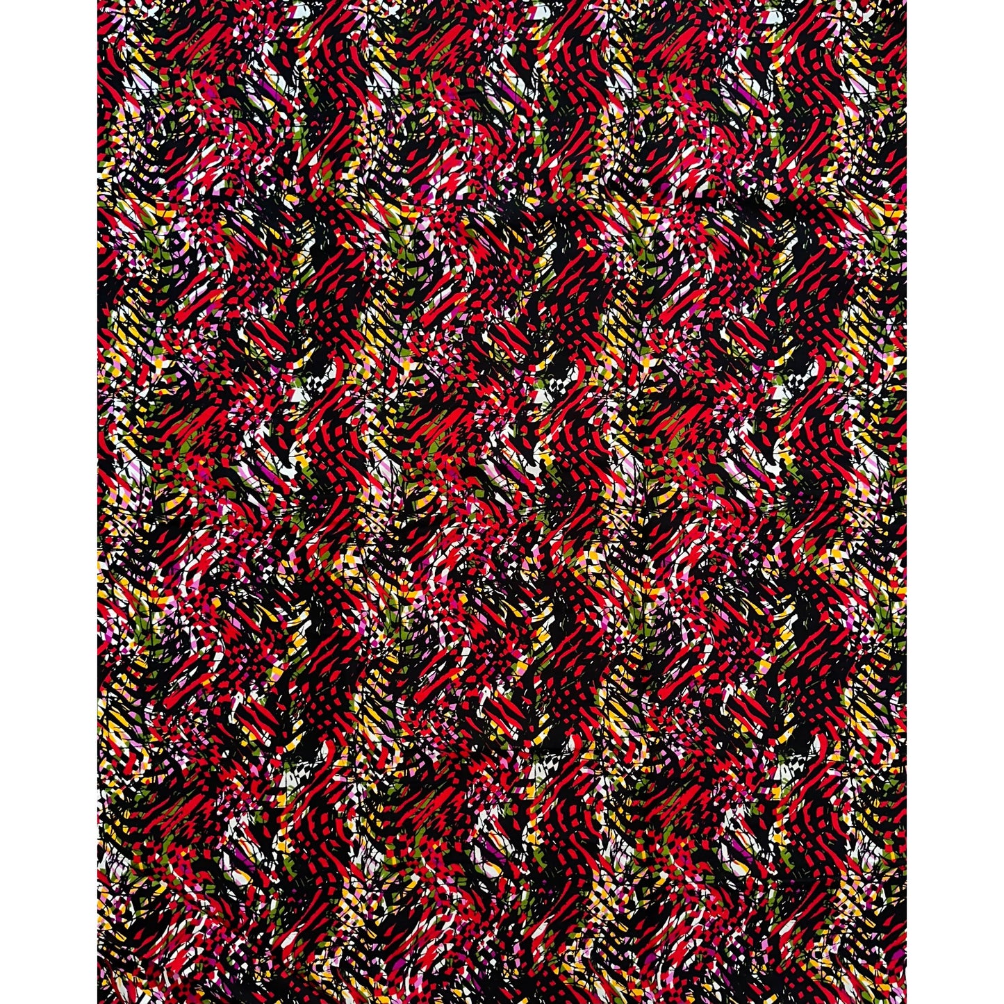 African Print Fabric/ Ankara - Red, Green, Yellow, Black 'Nmachi Intense' YARD or WHOLESALE