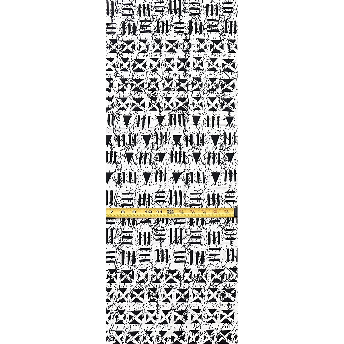 African Print Fabric/ Ankara - White, Black 'Mark My Words' Design, YARD or WHOLESALE