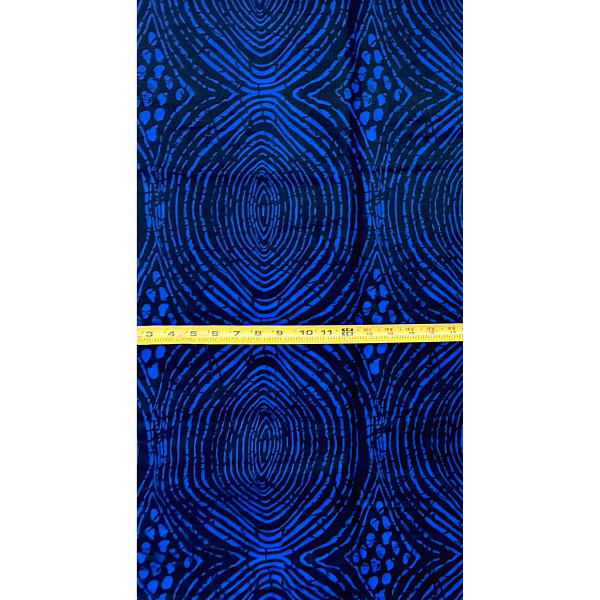 African Print Fabric/ Ankara - Blue, Black 'Deep Within' Design, YARD or WHOLESALE