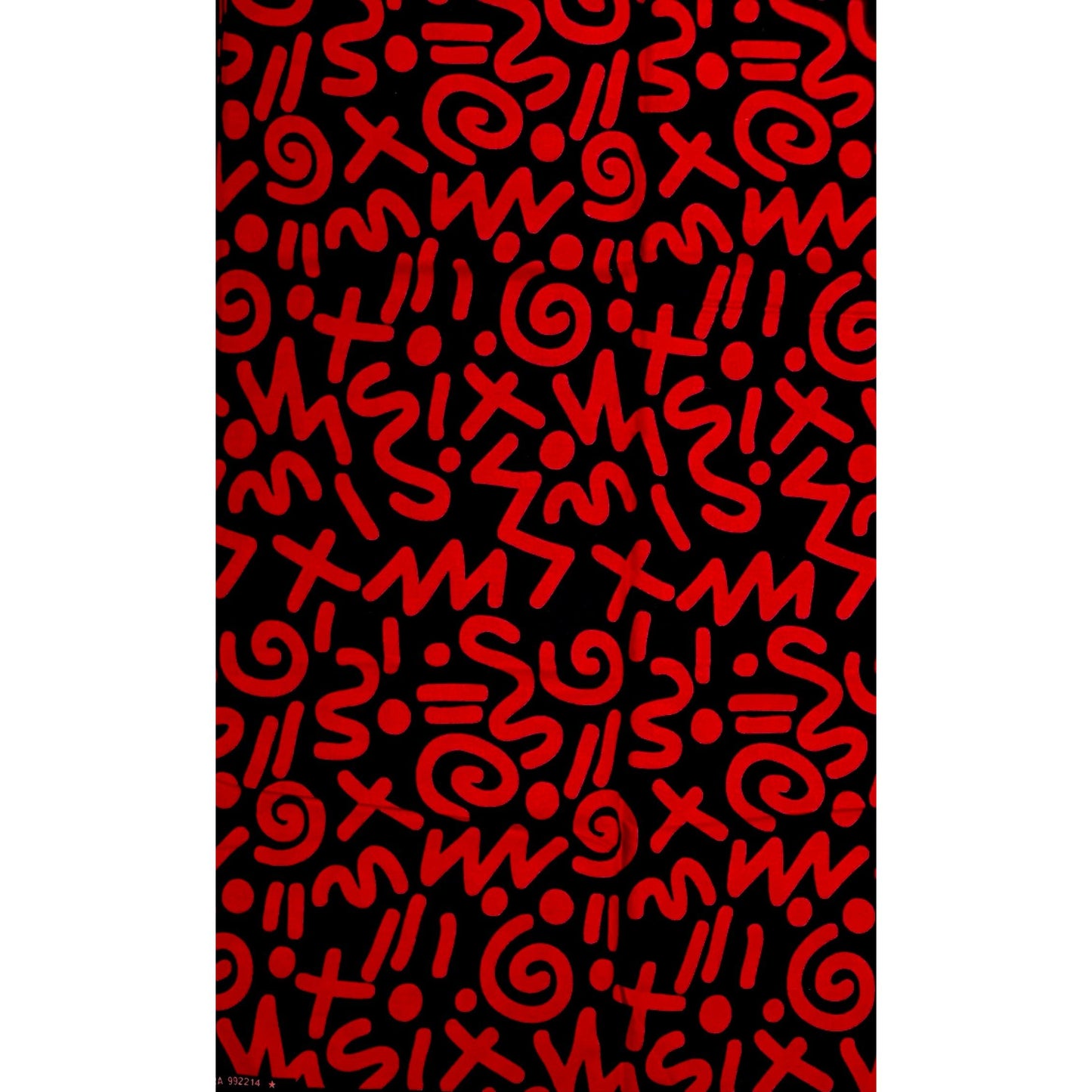 African Print Fabric/ Ankara - Red, Black 'Code Red', YARD or WHOLESALE