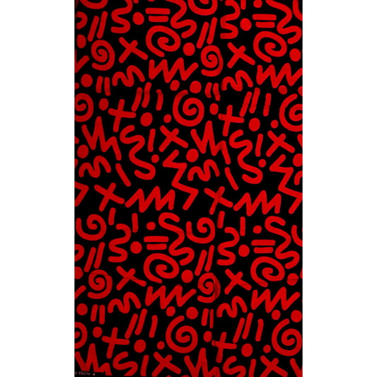 African Print Fabric/ Ankara - Red, Black 'Code Red', YARD or WHOLESALE