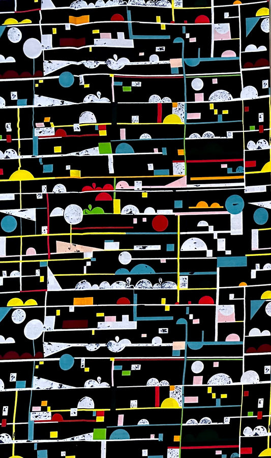 African Print Fabric/ Ankara - Black, Blue, Red, Yellow, Green, Brown 'Creative Director', YARD or WHOLESALE
