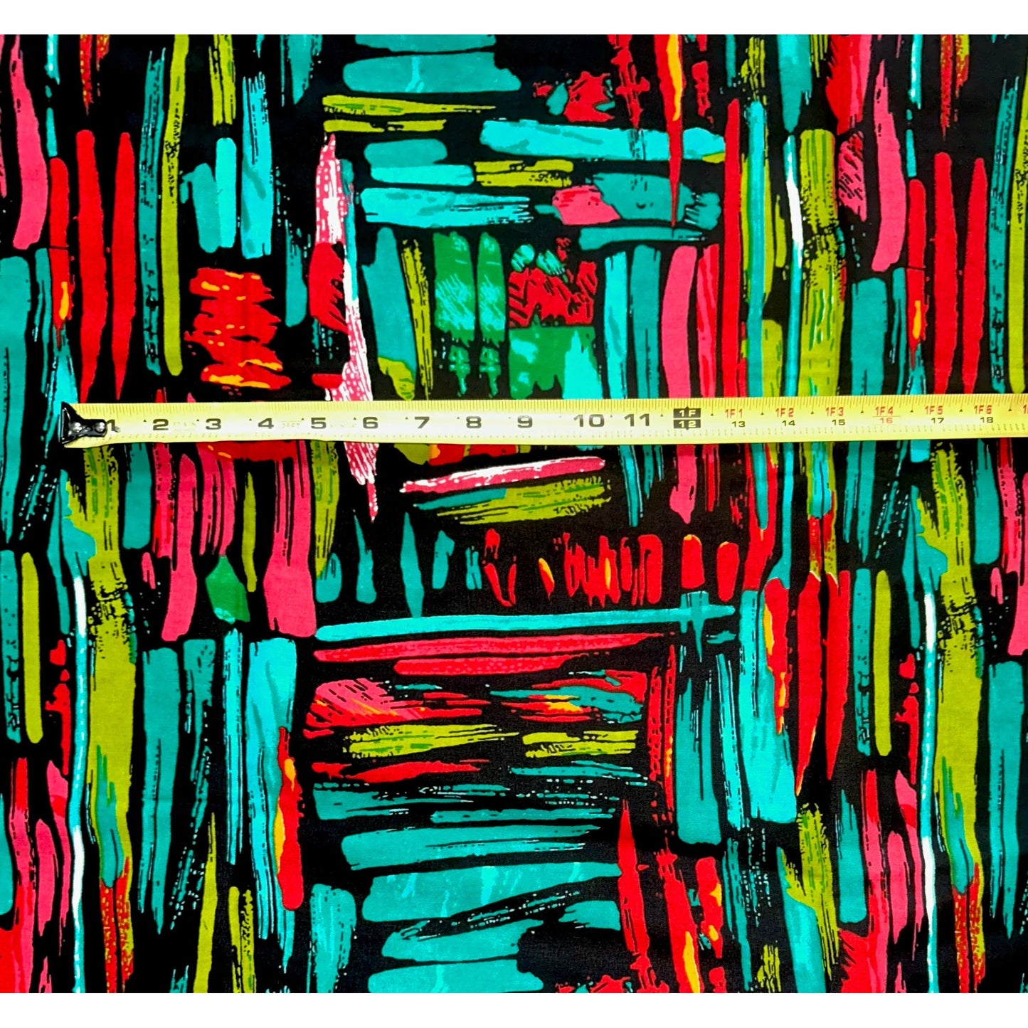 African Print Fabric/ Ankara - Teal, Turquoise, Pink, Red, Green 'Strokes of Genius' Design, YARD or WHOLESALE