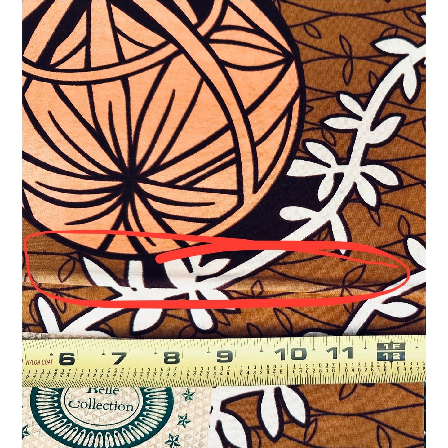 African Print Fabric/Ankara - Brown, Pink "Nkata Orbs" Design **Slightly Flawed**