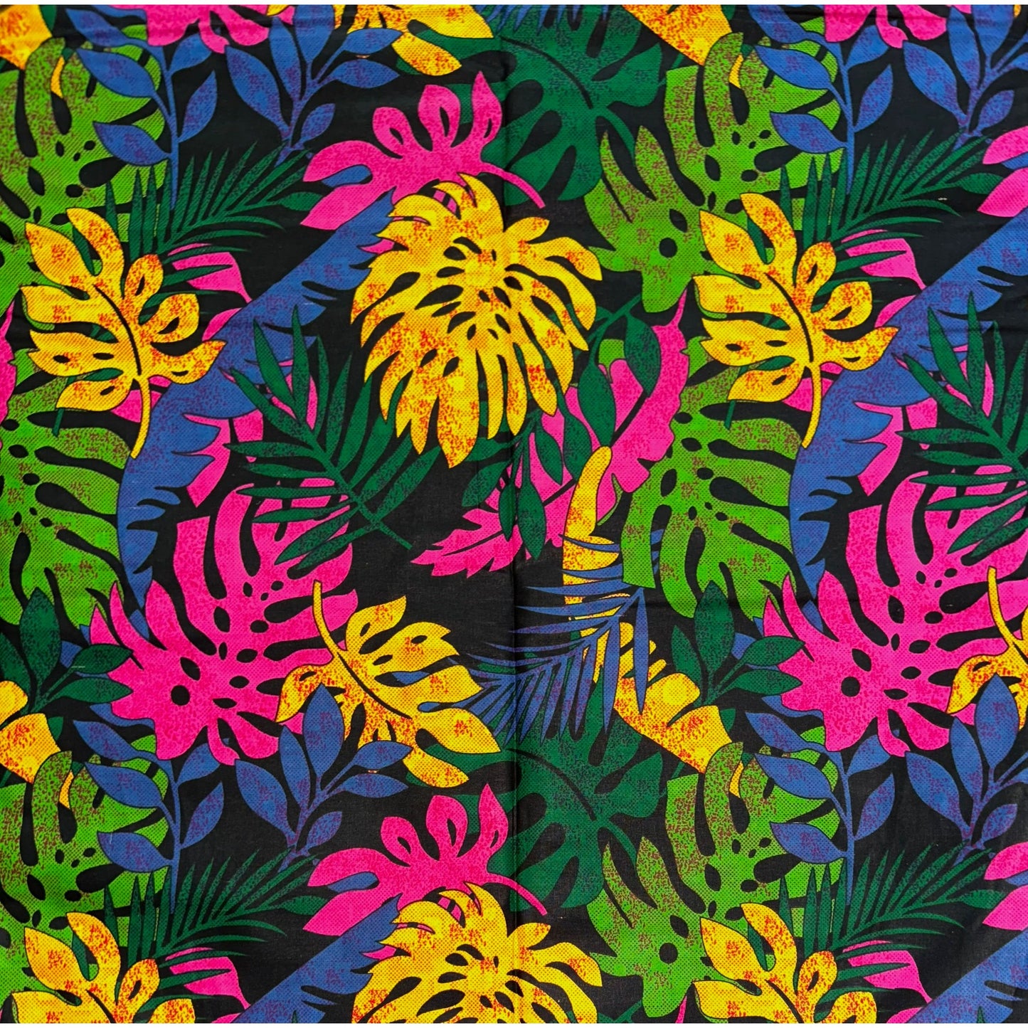 African Print Fabric/ Ankara - Blue, Yellow, Pink, Green, Black 'Pankshin Opulence' Design, YARD or WHOLESALE