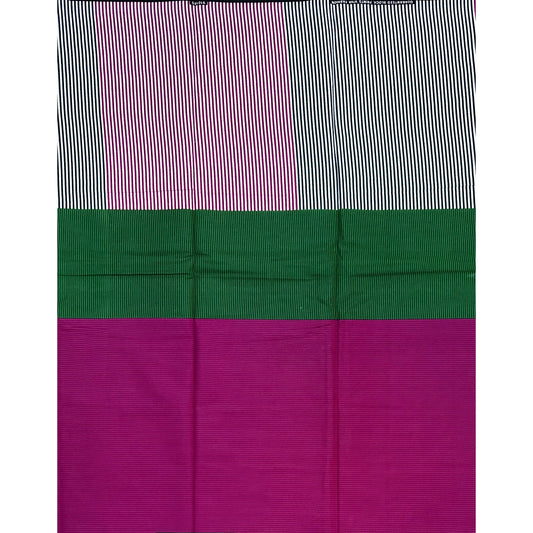 African Print Fabric/ Ankara - Magenta, Green, White 'Decatur Detour', YARD or WHOLESALE