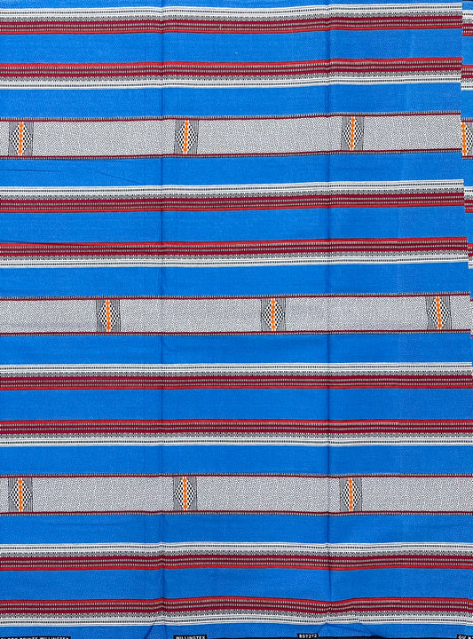 African Print Fabric/ Ankara - Blue, Black, Orange, Red 'Soft Static' Design, YARD or WHOLESALE