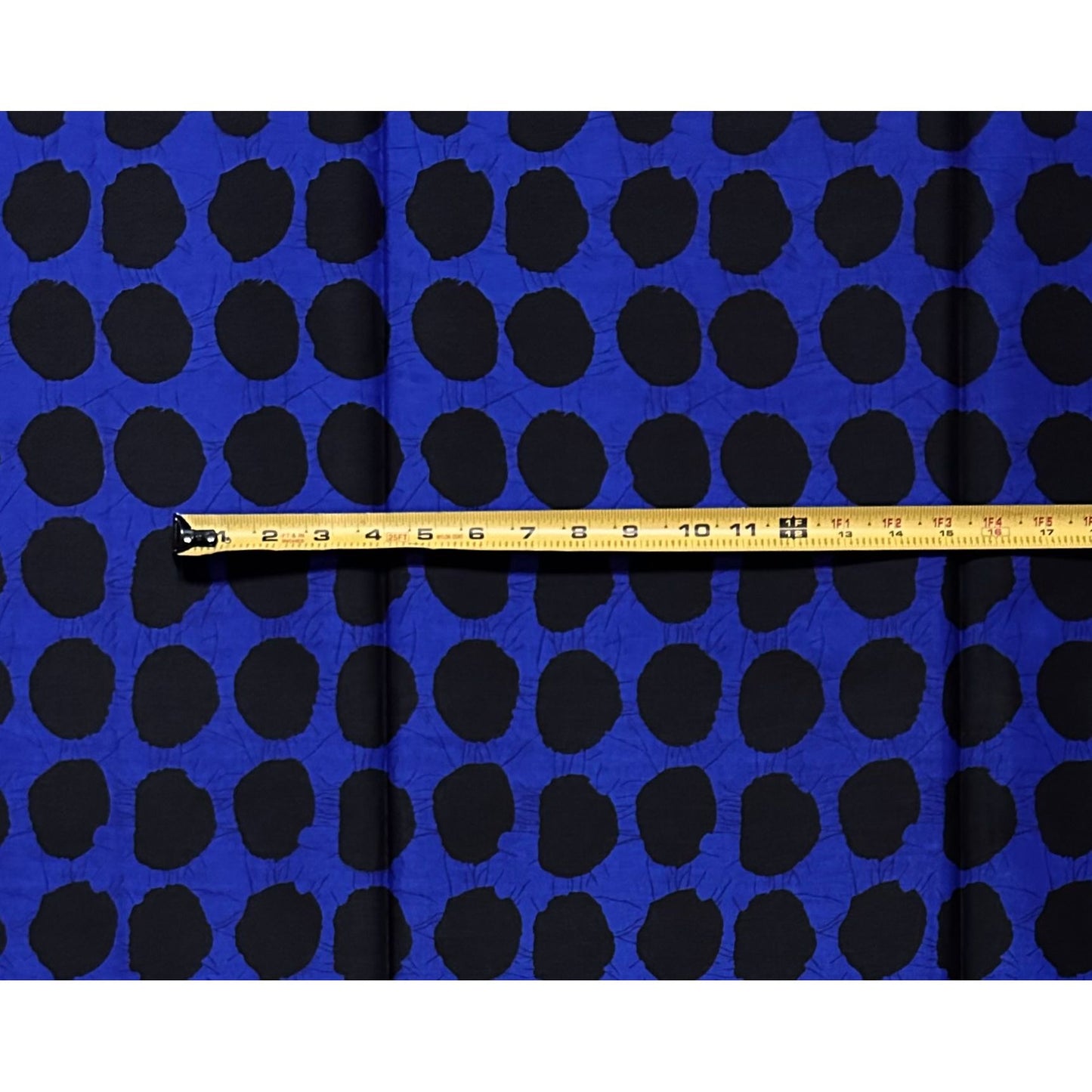 African Print Fabric/ Ankara - Blue, Black 'Periodddt' Design, YARD or WHOLESALE