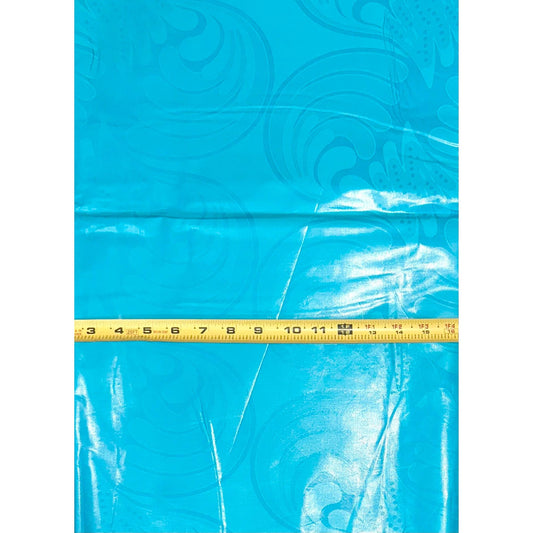 African Bazin (Brocade) Fabric - Sky Blue, "Tokéma" Per Yard