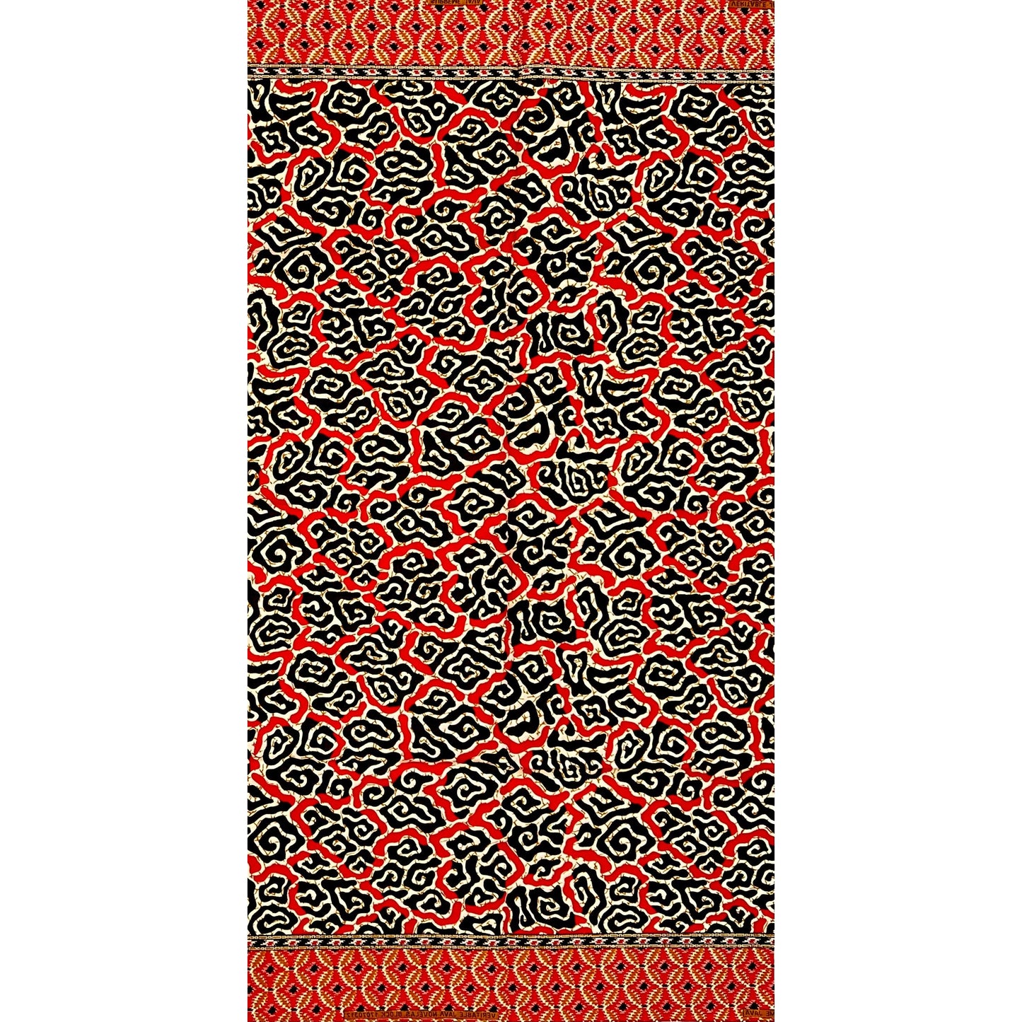 African Print Fabric/ Ankara - Red, Black, Brown ‘Aso Eniyan' Design, 2/3rd YARD