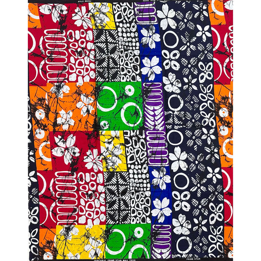 African Print Fabric/ Ankara - Multicolored 'Beautiful Chaos', YARD or WHOLESALE