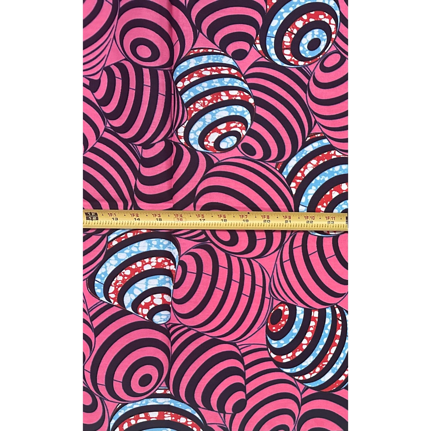 African Print Fabric/ Ankara - Pink, Blue, Orange ‘Pretty Problem' Design, YARD