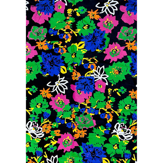 African Fabric/ Ankara - Multicolored 'Garden After Dark,' Design, YARD or WHOLESALE