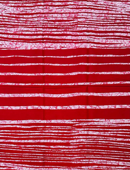 African Print Fabric/ Ankara - Red, White 'No Further Discussion' Design, YARD or WHOLESALE