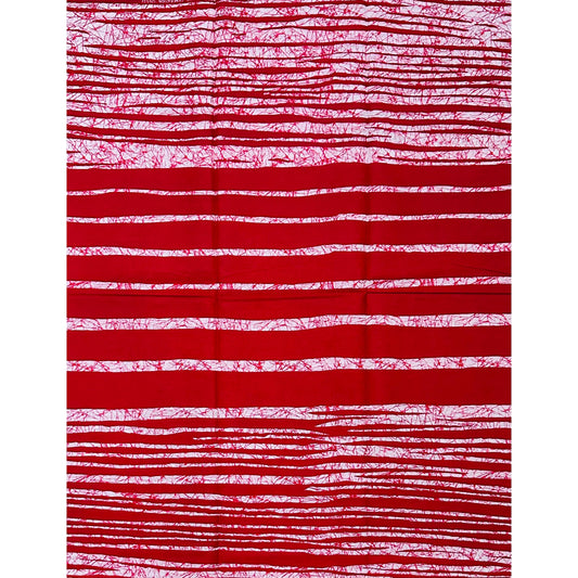 African Print Fabric/ Ankara - Red, White 'No Further Discussion' Design, YARD or WHOLESALE