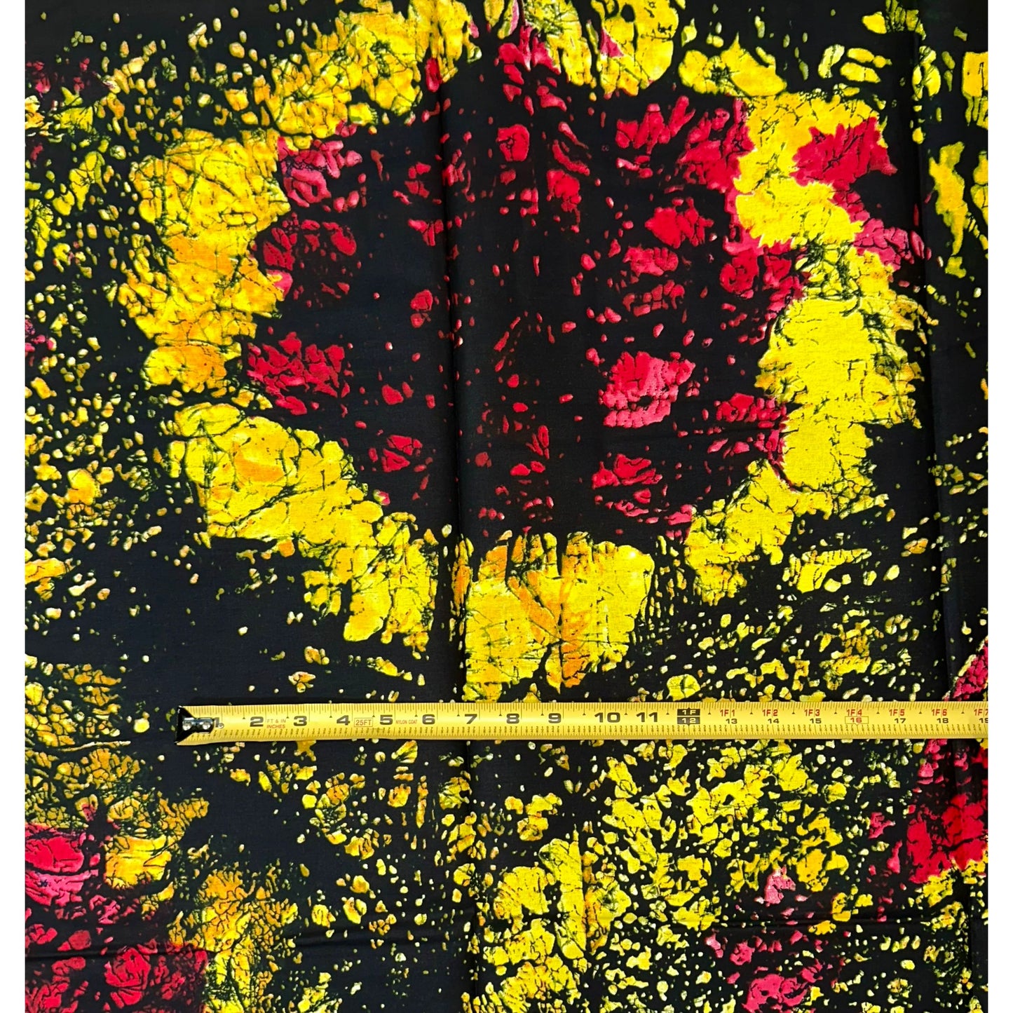 African Print Fabric/ Ankara - Yellow, Red, Black 'Pepper Soup', YARD or WHOLESALE