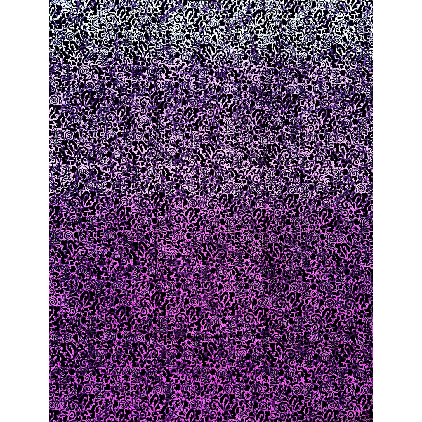 African Fabric/ Ankara - Shades of Purple, Black 'Sasha' Design, YARD or WHOLESALE