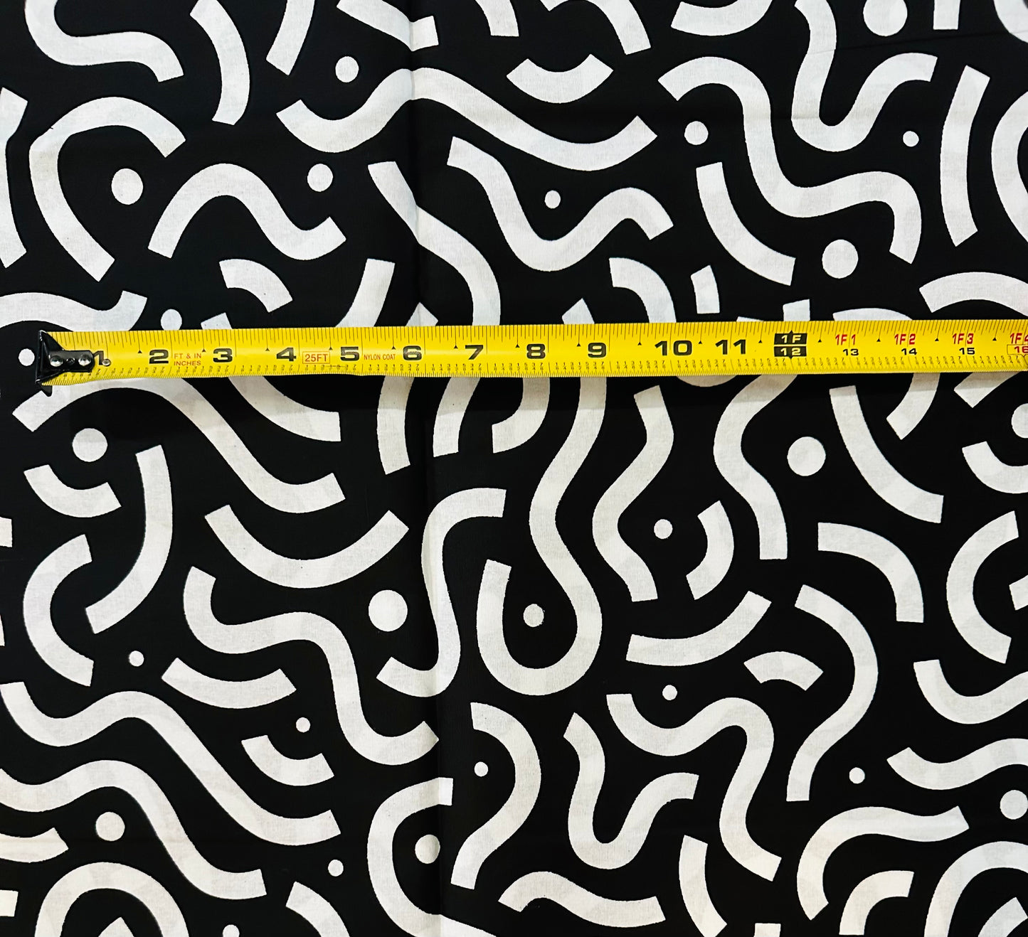 African Print Fabric/ Ankara - Black, White 'Skelewu' Design, YARD or WHOLESALE